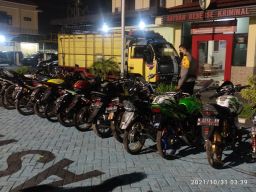 Razia Balap Liar di Mojokerto, 74 Motor Disita