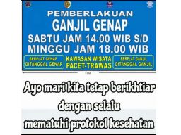 Kabupaten Mojokerto Terapkan Ganjil Genap untuk Kendaraan Menuju Pacet-Trawas