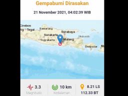 Kabupaten Blitar Diguncang Lindu 3,3 M, BMKG: Waspada Gempa Susulan