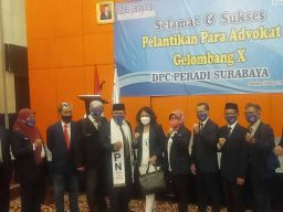 64 Advokat Dilantik di Surabaya, Begini Pesan Ketua DPC Peradi