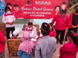 Baguna PDI Perjuangan Gelar Aksi Sosial untuk Pengungsi Erupsi Semeru