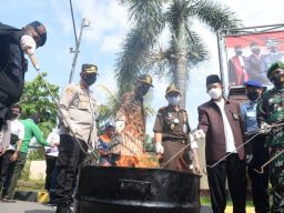 Polres Madiun Kota Musnahkan Sabu hingga Knalpot Brong