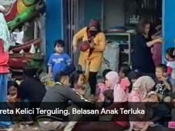 Video: Kereta Kelici Terguling, Belasan Anak Terluka