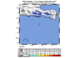 Gempa M 4,9 Goyang Perairan Malang, Sejumlah Wilayah di Jatim Bergetar