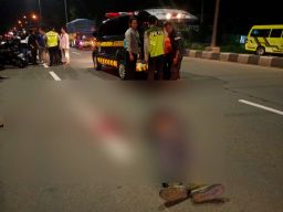 Biker Malang Tertabrak Truk Misterius di Simpang Exit Tol Purwodadi Pasuruan