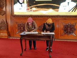Pemkot Mojokerto dan Pemkab Blitar Teken MoU Pariwisata dan Perekonomian