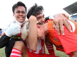 Foto: Euforia Pemain dan Ofisial Deltras Usai Lolos ke Liga 2