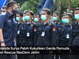 Video: Prananda Surya Paloh Kukuhkan Garda Pemuda Baret Rescue NasDem Jatim