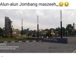 Jadi Sasaran Vandalisme, Alun-Alun Jombang Viral di Medsos