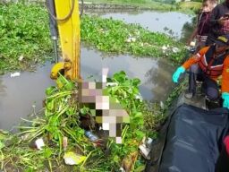 Jenazah Balita yang Hilang di Sungai Porong Ditemukan Tersangkut Eceng Gondok