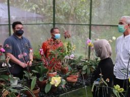 Ditemani Mas Dhito, Ganjar Pranowo dan Istri Mampir ke Kampung Anggrek Kediri