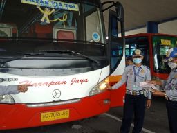 Dishub Kota Kediri Periksa Kelayakan Angkutan Mudik Lebaran di Terminal Tamanan