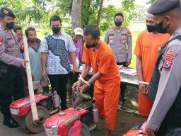 Komplotan Pencuri Spesialis Traktor Sawah di Trenggalek Diringkus
