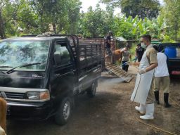 Wabah PMK Sapi di Kediri, Pasar Hewan Jadi Sasaran Penyemprotan Disinfektan