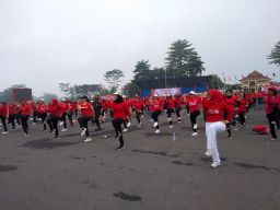Pertama Setelah Pandemi Covid-19, Senam Massal digelar di Kabupaten Malang