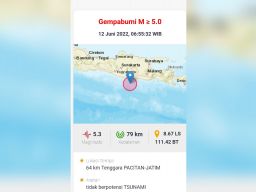 Gempa Bumi Magnitudo 5,3 Guncang Pacitan