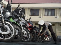 Puluhan Motor Terjaring Razia Balap Liar di Mojokerto