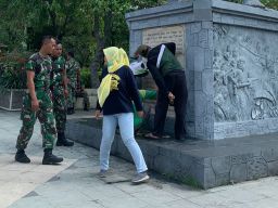 Noda Vandalisme Kadet Soewoko di Lamongan Langsung Dibersihkan