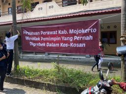 Mahasiswa Stikes PPNI di Mojokerto Demo, Tolak Dualisme Pemimpin