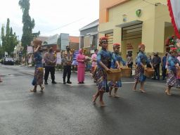 Tari Boranan Meriahkan Kenal Pamit Kapolres Lamongan