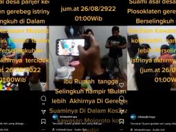 Viral Video Suami Gerebek Istri, Diduga Selingkuh Dalam Kamar Kos di Kediri