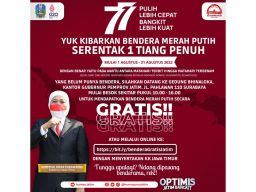 Khofifah Imbau Warga Kibarkan Merah Putih Satu Tiang Penuh Hingga 31 Agustus