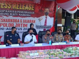 Polda Jatim dan Jajarannya Ringkus 4000 Tersangka Narkoba