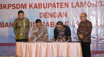 Bank Jatim Teken Kerja Sama dengan BKPSDM Lamongan