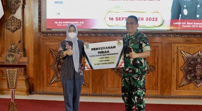 Pemkot Mojokerto Serahkan Hibah 18 Motor 2 Mobil Operasional ke Kodim 0815