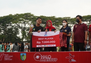 Mas Dhito Beri Bonus Rp7 Juta untuk Top Skor-Top Player di Piala Bupati