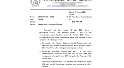 Cerita 'Terusirnya' Acara Dekesda dari Alun-alun Sidoarjo Usai Terima Surat DLHK