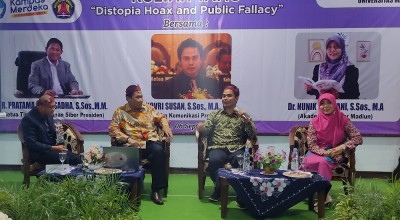 Tim Kepresidenan Kampanyekan Bahaya Hoaks Jelang Pemilu di Universitas Madura