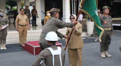 Tari Remo Pelajar Jombang Sambut Kirab Pataka Jer Basuki Mawa Beya