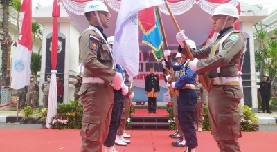 Ratusan Pelajar Sambut Kirab Pataka Jer Basuki Mawa Beya