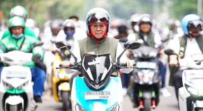 Konvoi Kendaraan Listrik di Jatim Pecahkan Rekor MURI