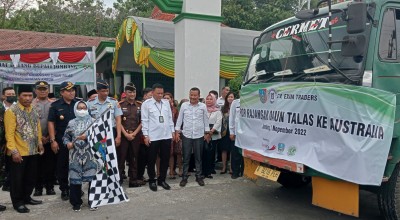 Bupati Jombang Berangkatkan Ekspor Perdana Rajangan Daun Talas Ke Australia