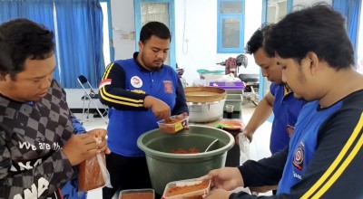 Tagana Kabupaten Kediri Kirim 1,5 Kwintal Sambal Pecel ke Korban Gempa Cianjur
