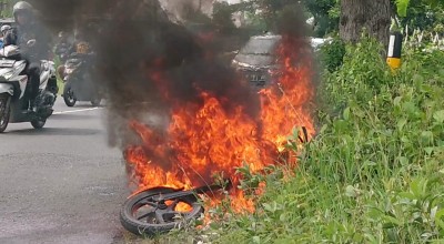 Motor Terbakar, Pria di Lamongan Batal Beli Obat untuk Keluarga
