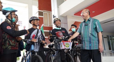 Cerita 4 Warga Kalteng Bersepeda Menuju Solo Hadiri Muktamar ke-48 Muhammadiyah