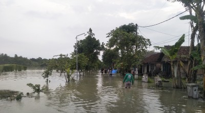 Kali Pacal Bojonegoro Meluap Lagi, Belasan Desa dan Jalan Nasional Kebanjiran