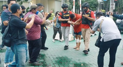 Kaki Pelaku Curanmor Rumah Kos Dibedil Polrestabes Surabaya