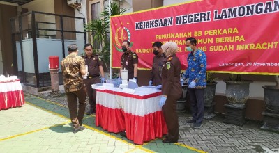 Kejari Lamongan Blender Sabu dan 6.308 Butir Pil Koplo