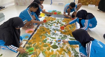 Batik Ecoprint Karya Siswa SMPN 1 Badegan Jadi Seragam Kebanggaan