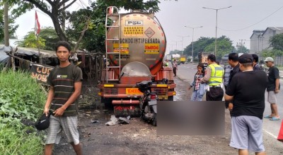 Wanita asal Malang Tewas Usai Motornya Tabrak Truk Parkir di Krian, Sidoarjo
