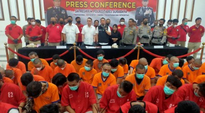 74 Bandit Motor yang Beraksi di Surabaya Diringkus