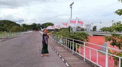 Parpol Pasang Bendera di Jembatan Lama, Sejarawan Kediri Geram, Ini Aturannya