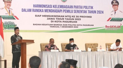 Pemkot Pasuruan Bangun Harmonisasi Parpol Hadapi Pemilu 2024