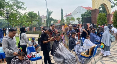 Cukur Amal, Komunitas Barbershop Pasuruan Galang Dana untuk Korban Gempa Cianjur
