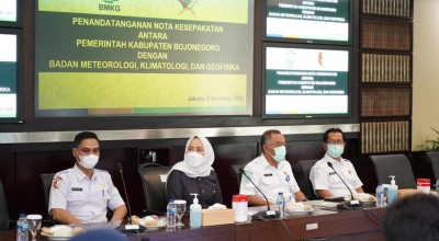 Pemkab Bojonegoro Kerja Sama dengan BMKG untuk Mitigasi Bencana Daerah