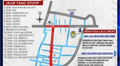 Info Lur! 19 Jalur di Jombang Ditutup pada Malam Pergantian Tahun